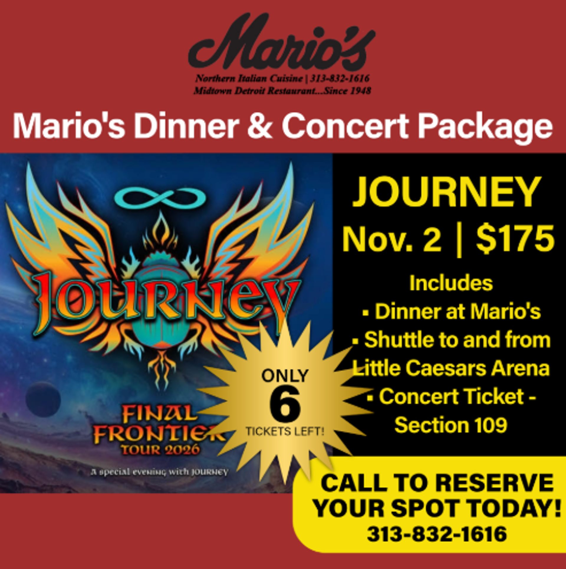 Check out our Concert package!