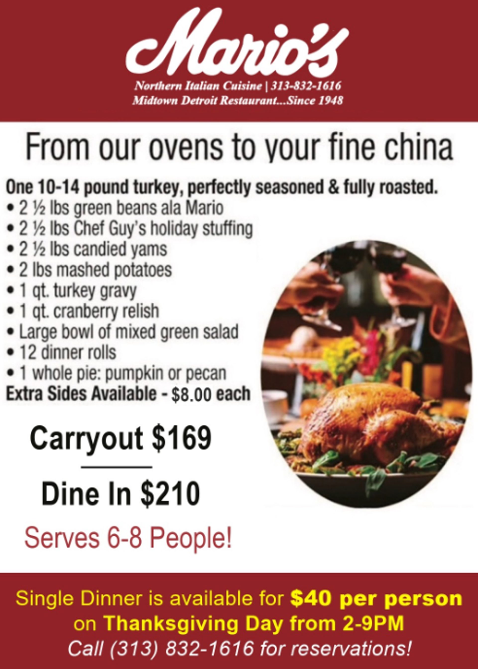 From our ovens to your fine China